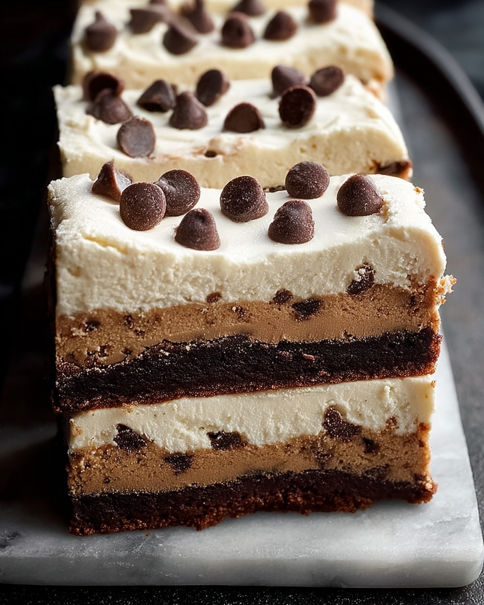 Brown Butter Chocolate Chip Cookie Cheesecake Bars Recipe - Recipe Image