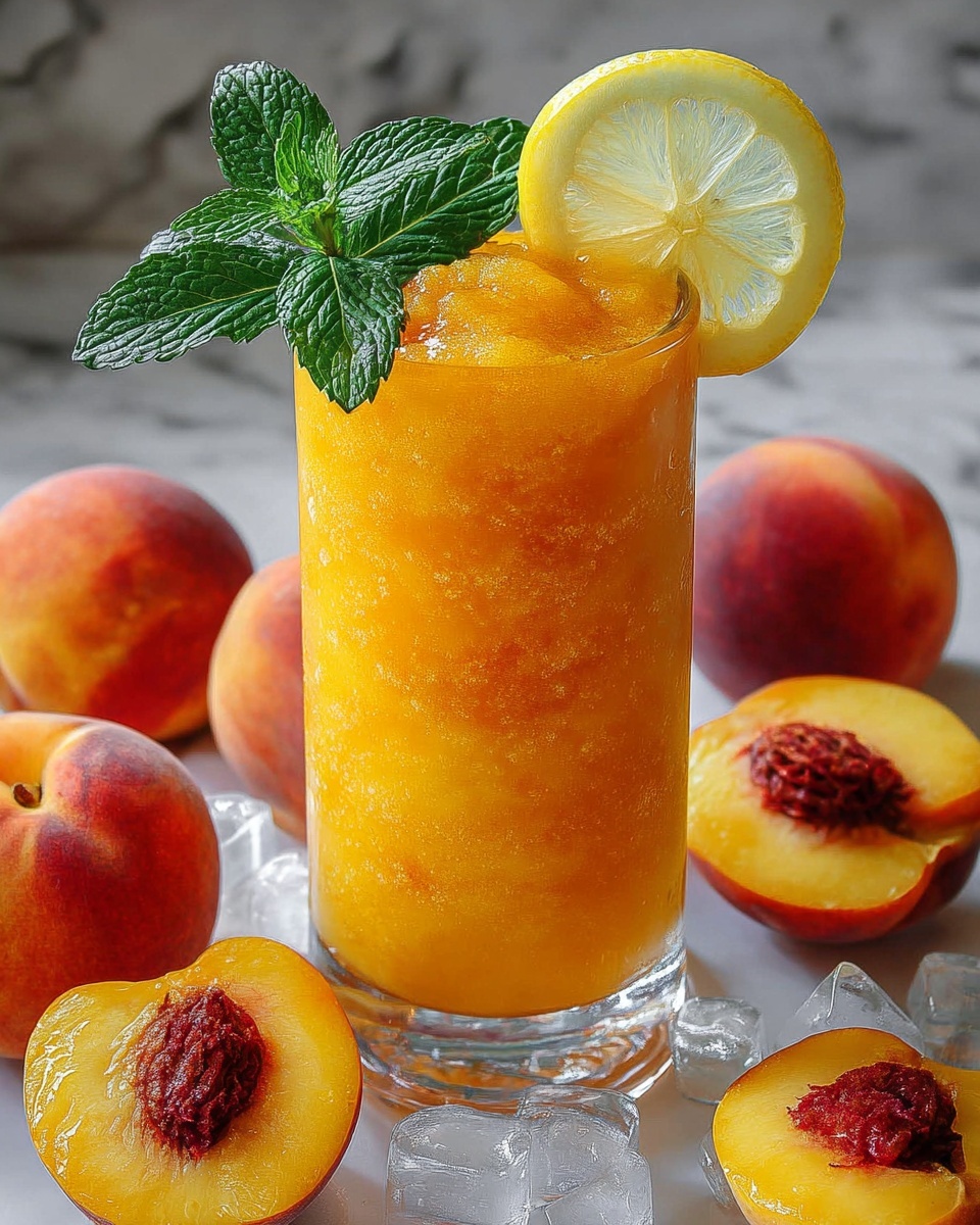 Frozen Peach Lemonade Slushie: The Ultimate Summer Cooler Recipe - Recipe Image