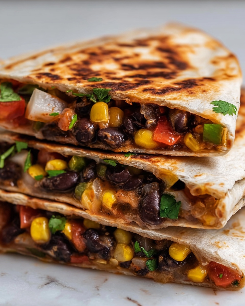 Black Bean Veggie Quesadilla Recipe - Recipe Image