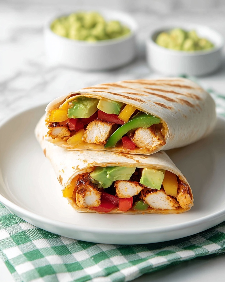 Easy Chicken Fajita Wraps Recipe - Recipe Image