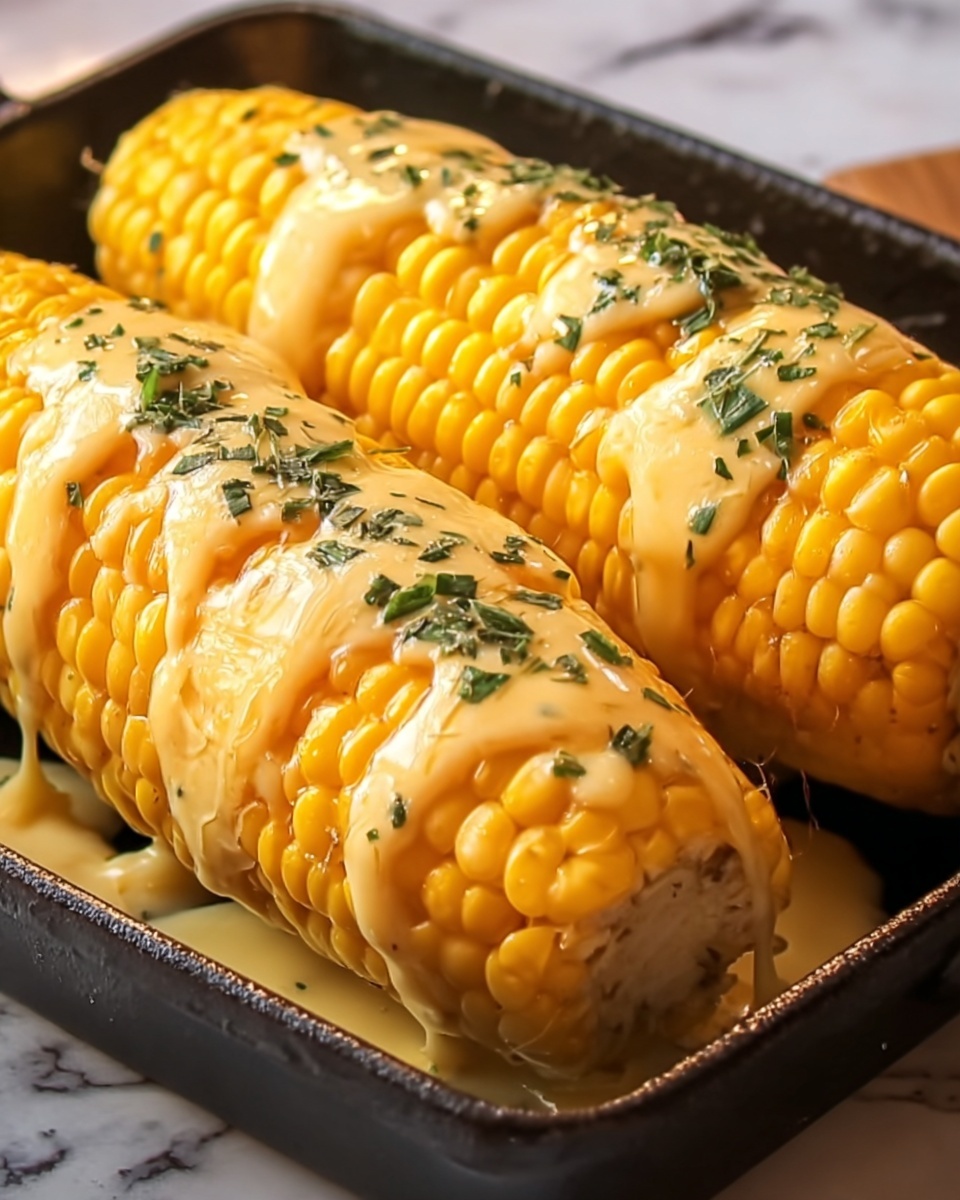 Cheesy Garlic Butter Corn on the Cob Recipe - Recipe Image