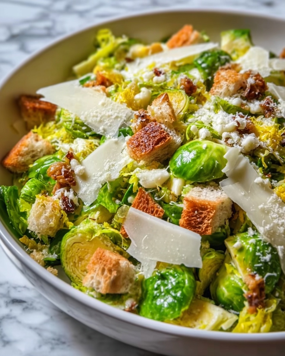 Warm Brussels Sprout Caesar Salad Recipe - Recipe Image