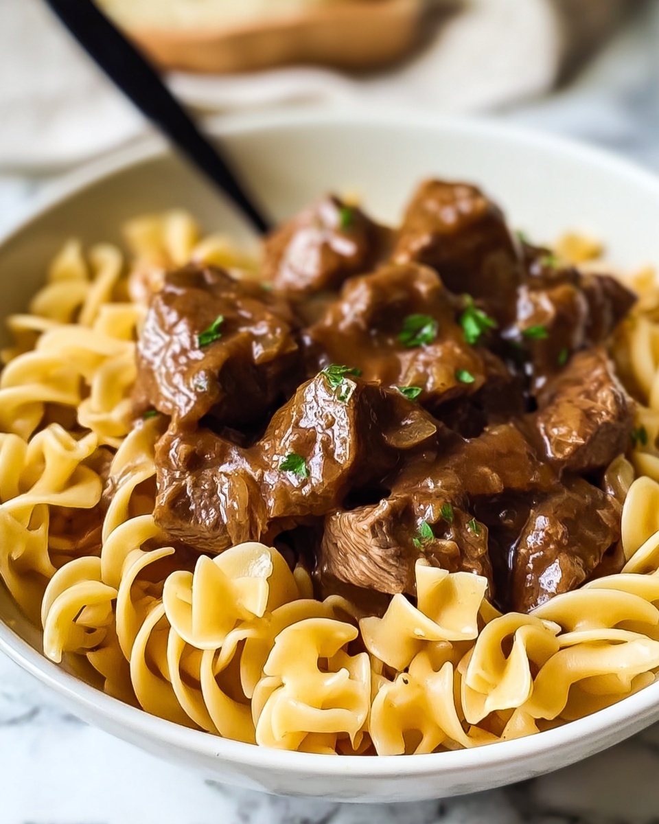 Slow Cooker Beef and Noodles Recipe - Recipe Image