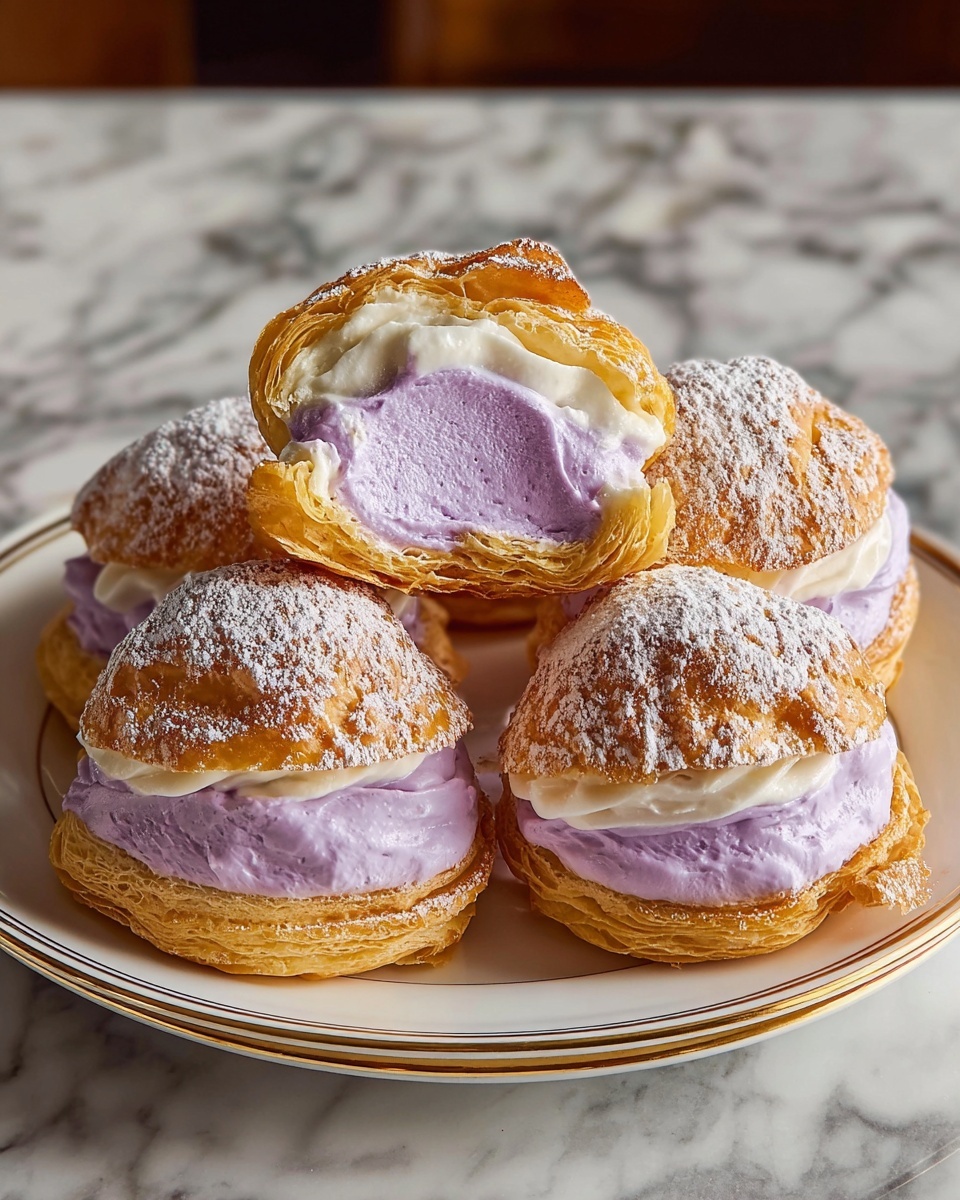Ube Cream Puffs Recipe - Recipe Image