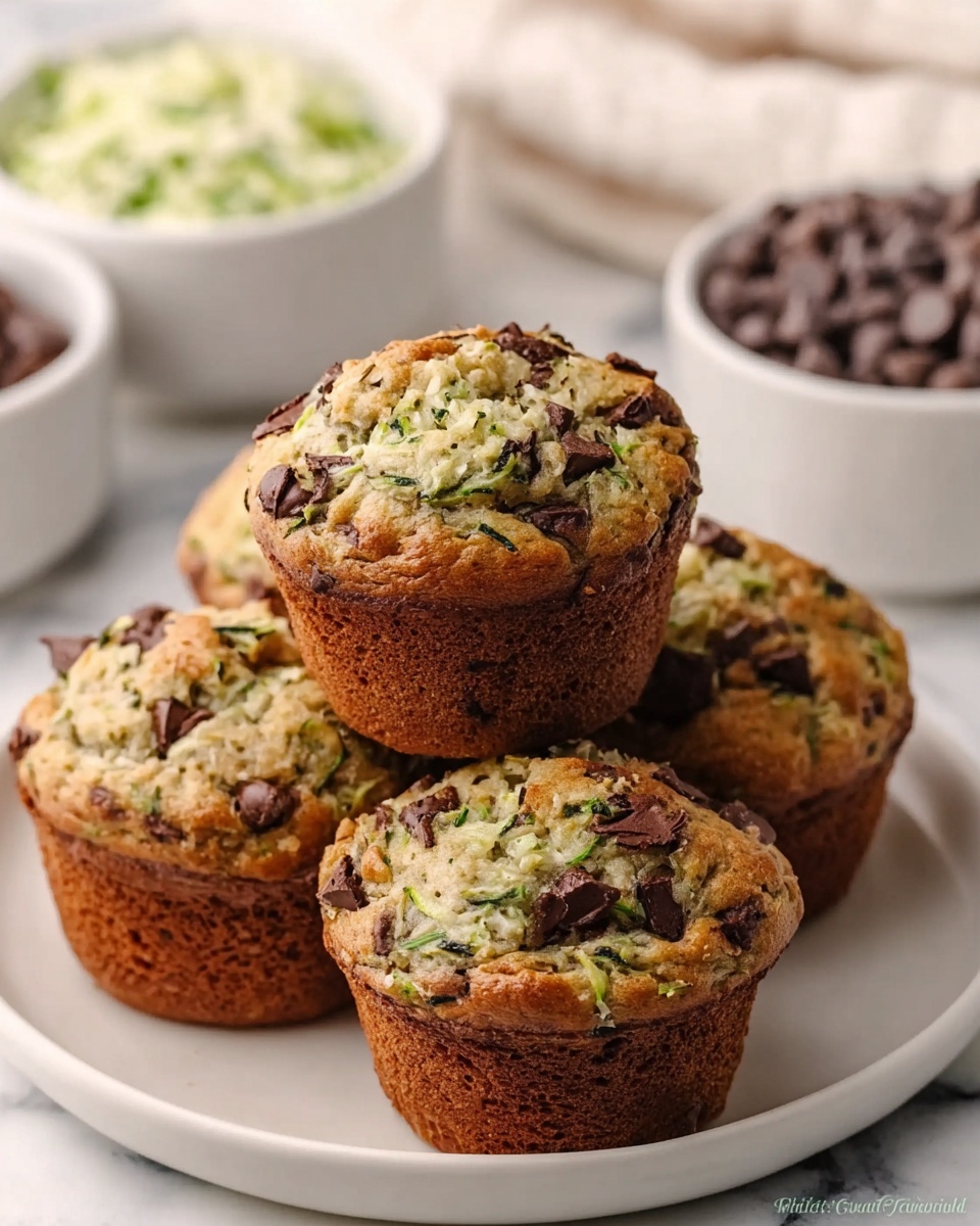 Chocolate Chip Zucchini Muffins Recipe - Recipe Image