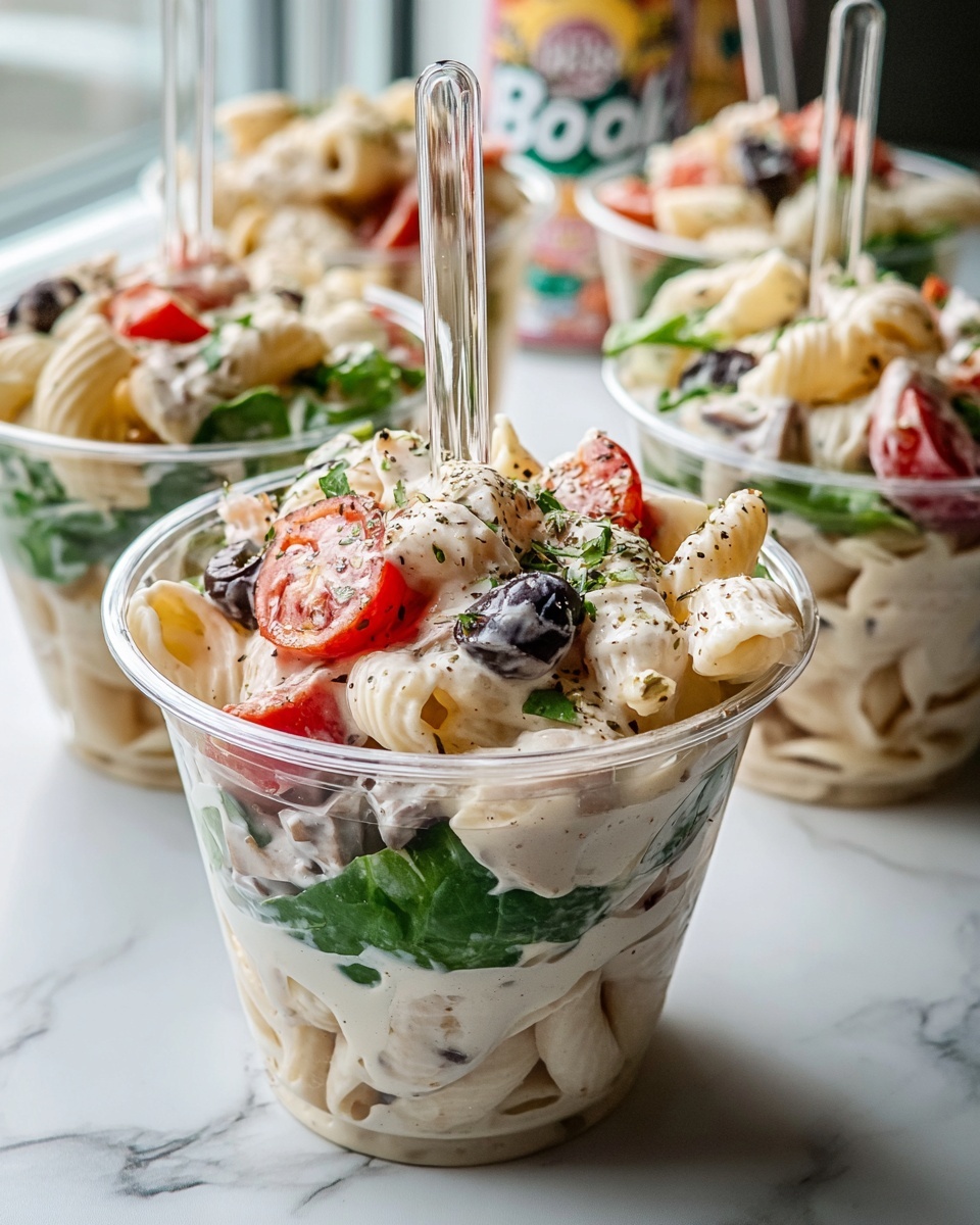 Caesar Pasta Salad Cups Recipe - Recipe Image