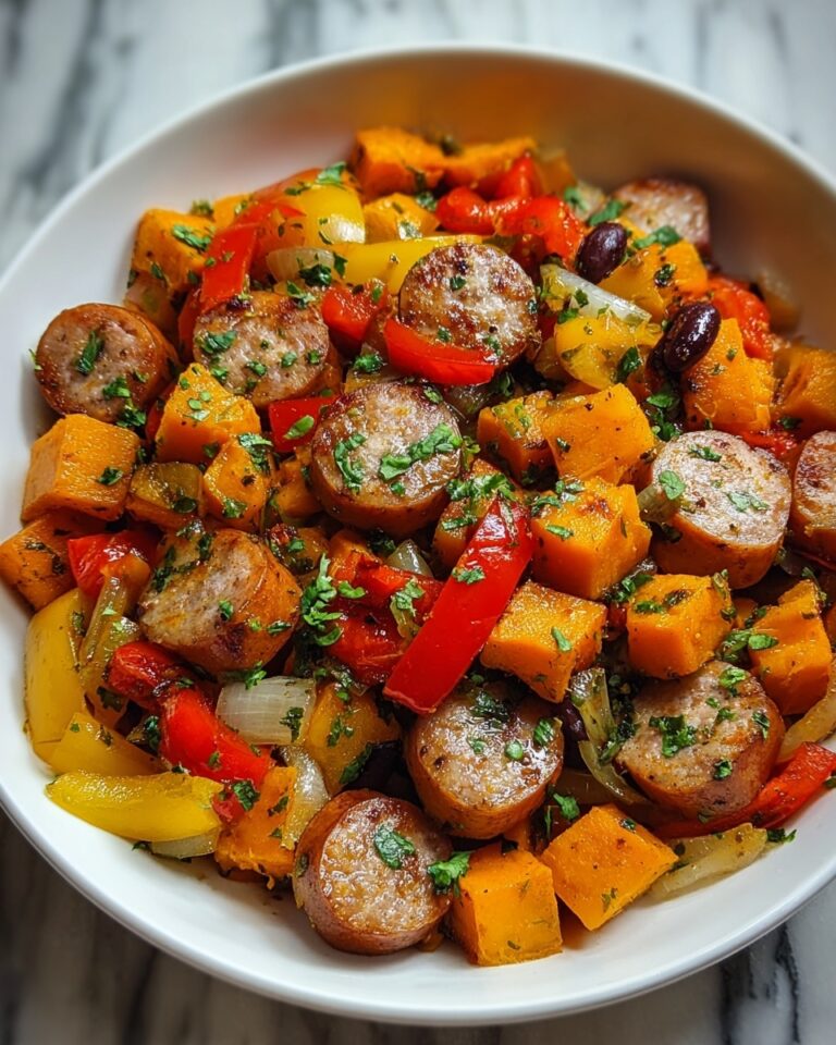 Sausage and Sweet Potatoes with Honey Garlic Sauce Recipe