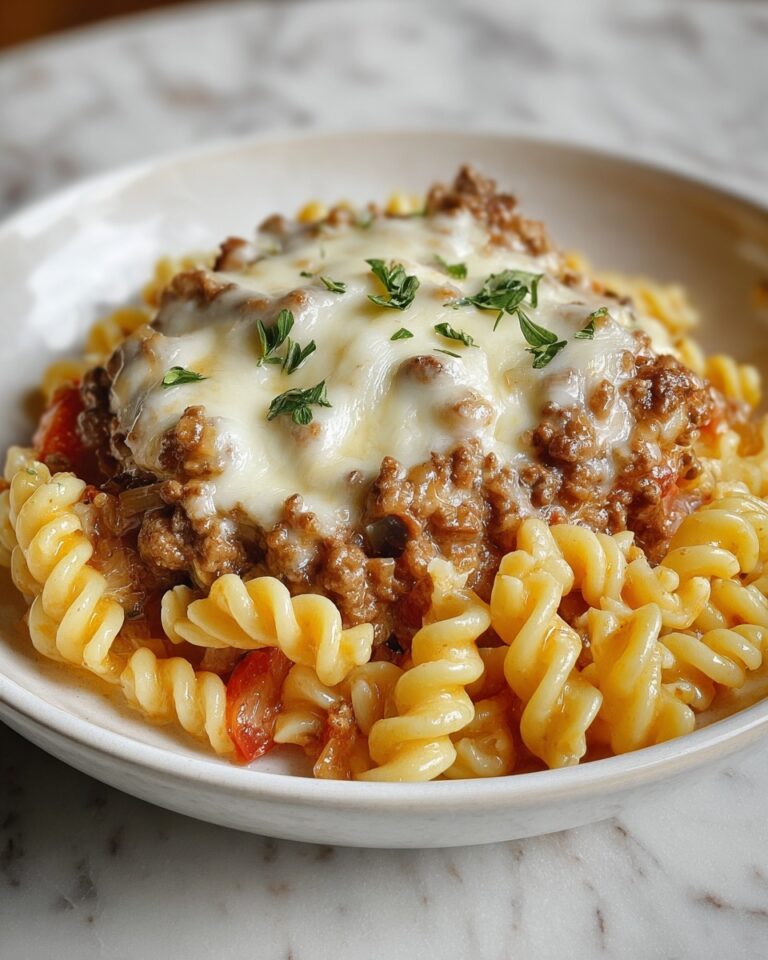 Loaded Cheeseburger Alfredo Pasta Recipe