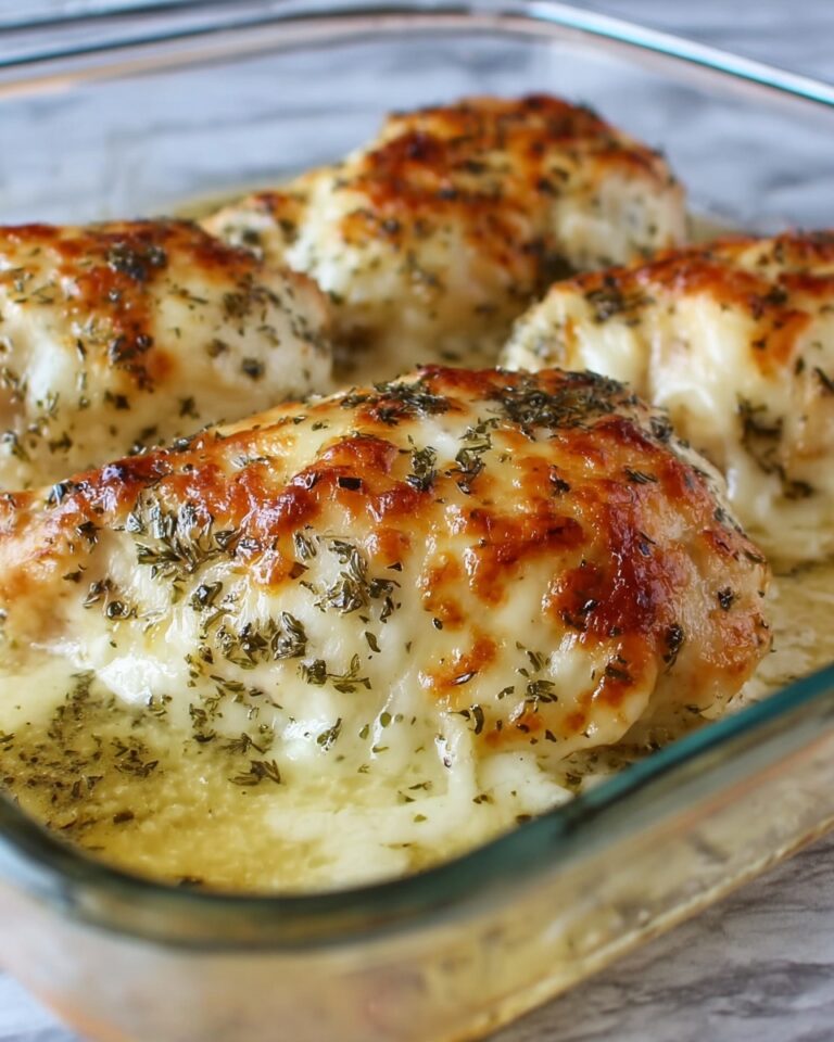 Golden Baked Provolone Chicken Recipe