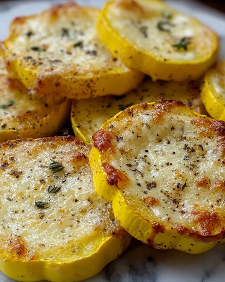 Baked Parmesan Yellow Squash Rounds Recipe