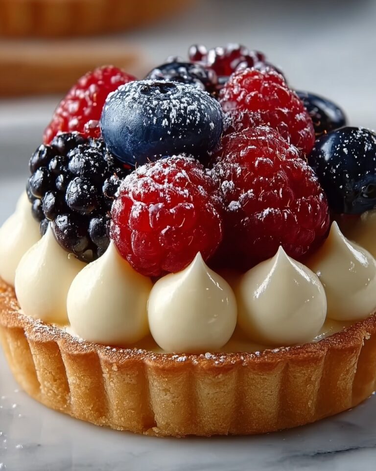 Irresistible White Chocolate Mousse Tartlets with Raspberries and Caramel Recipe