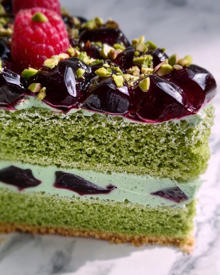 Raspberry Delight Pistachio Cake Recipe