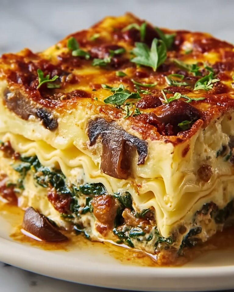 Mushroom and Spinach Lasagna Rolls Recipe