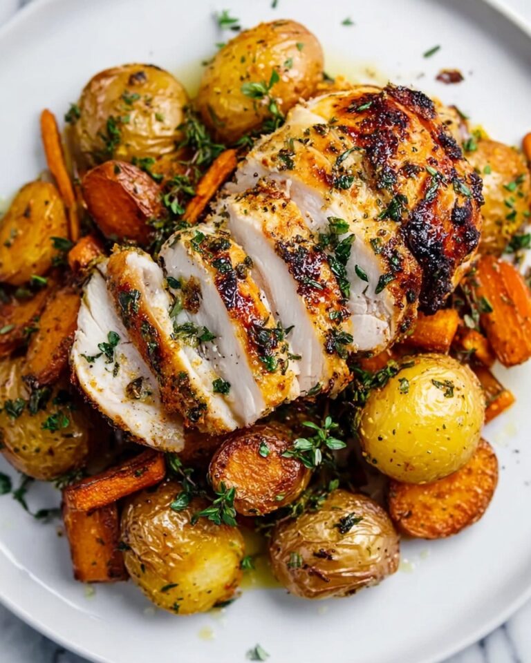One Pan Herb Roasted Vegetables & Chicken Recipe