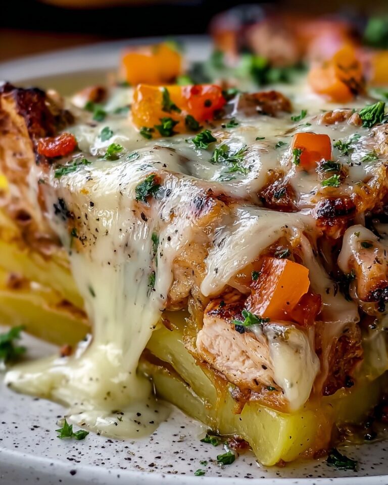 Loaded Jerk Chicken Baked Potatoes with Jerk Alfredo Sauce Recipe