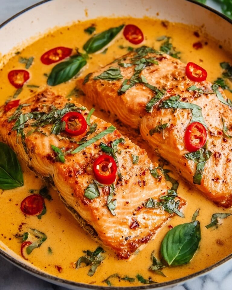 Creamy Roasted Red Pepper Salmon Recipe