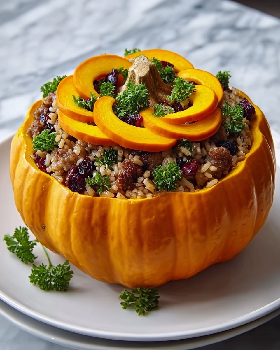 Rosa Jackson’s Mini Pumpkins Stuffed with Onion, Mushrooms, and Chard Recipe - Recipe Image