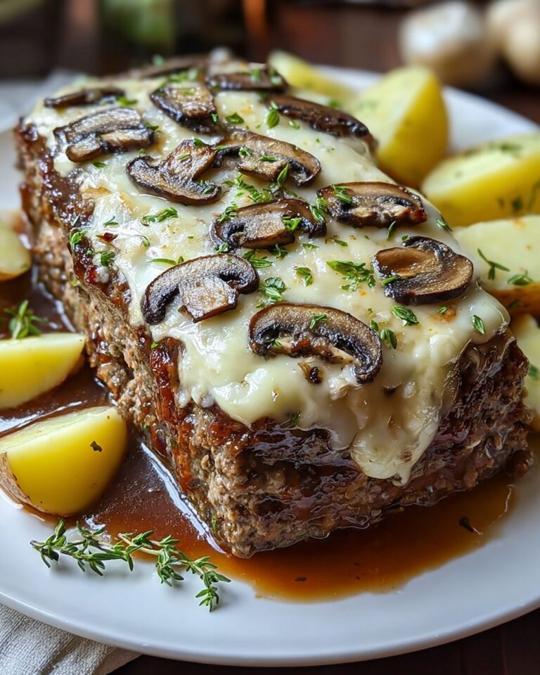 Mushroom Swiss Cheese Meatloaf Recipe