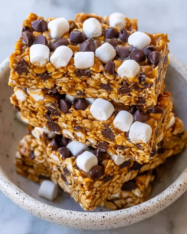 Homemade Granola Bars with Chocolate Chips and Marshmallows Recipe
