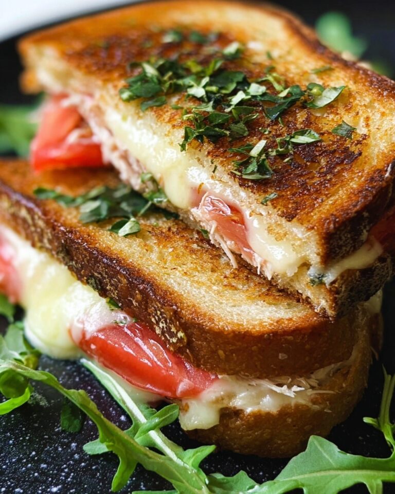 Tuna Melt Sandwiches with Fresh Herbs and Melted Fontina Recipe