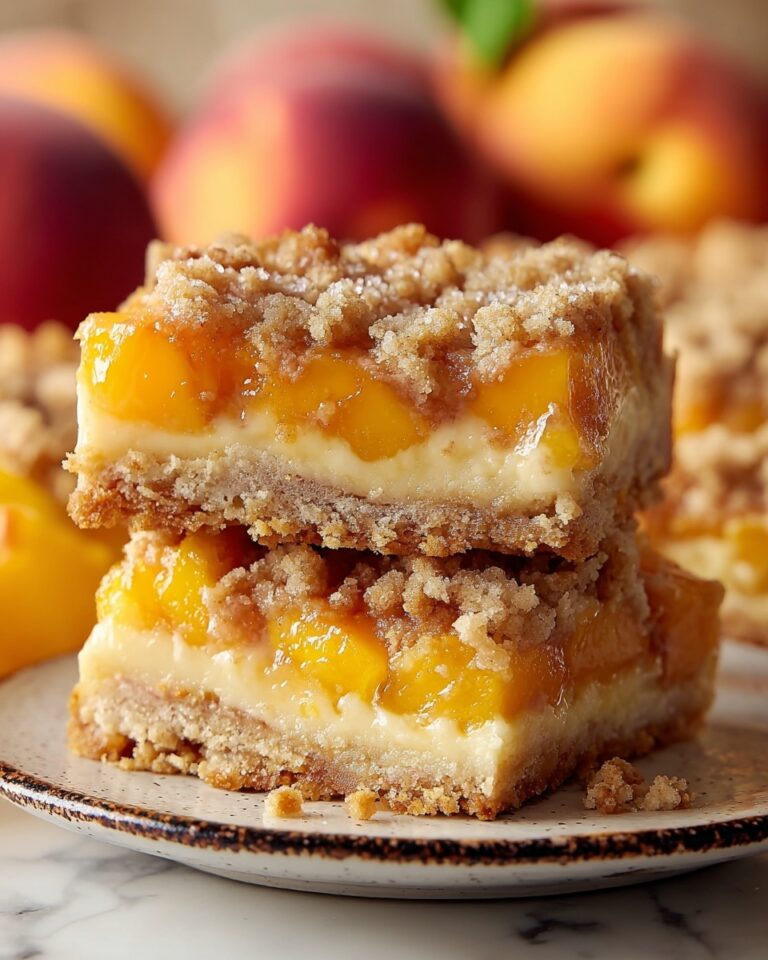 Peach Cobbler Cheesecake Bars Recipe