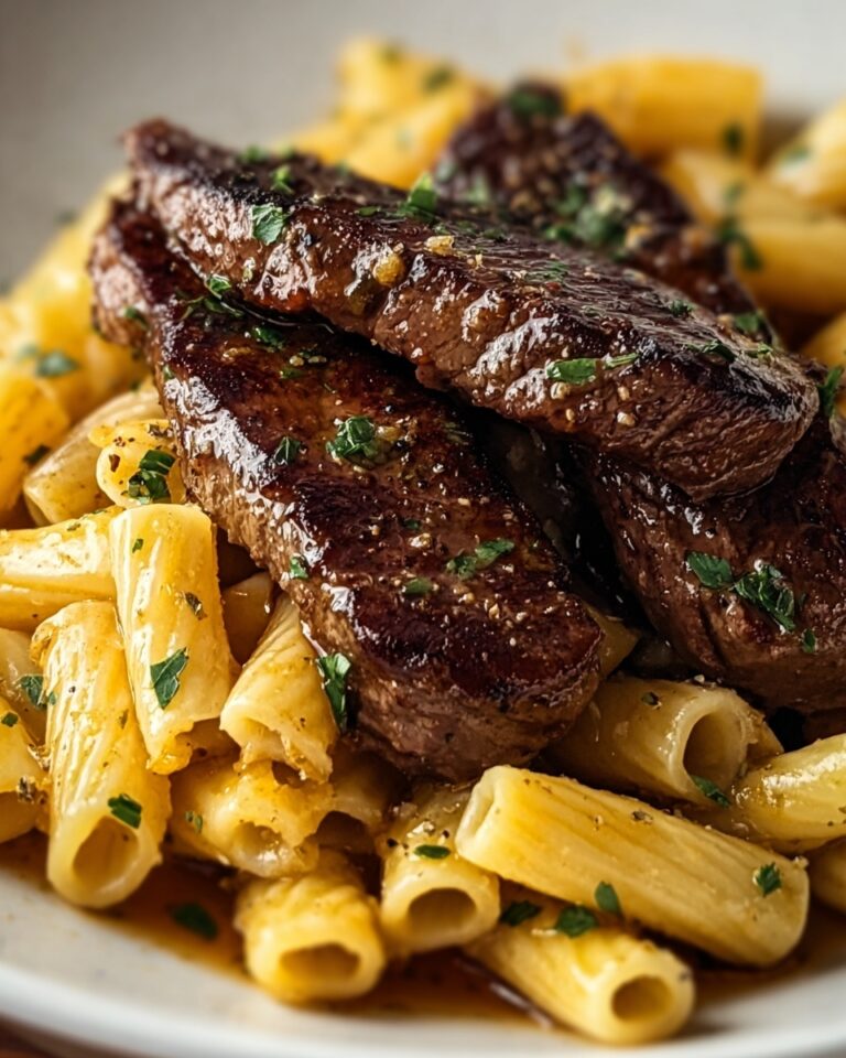 Garlic Butter Steak with Rigatoni Recipe