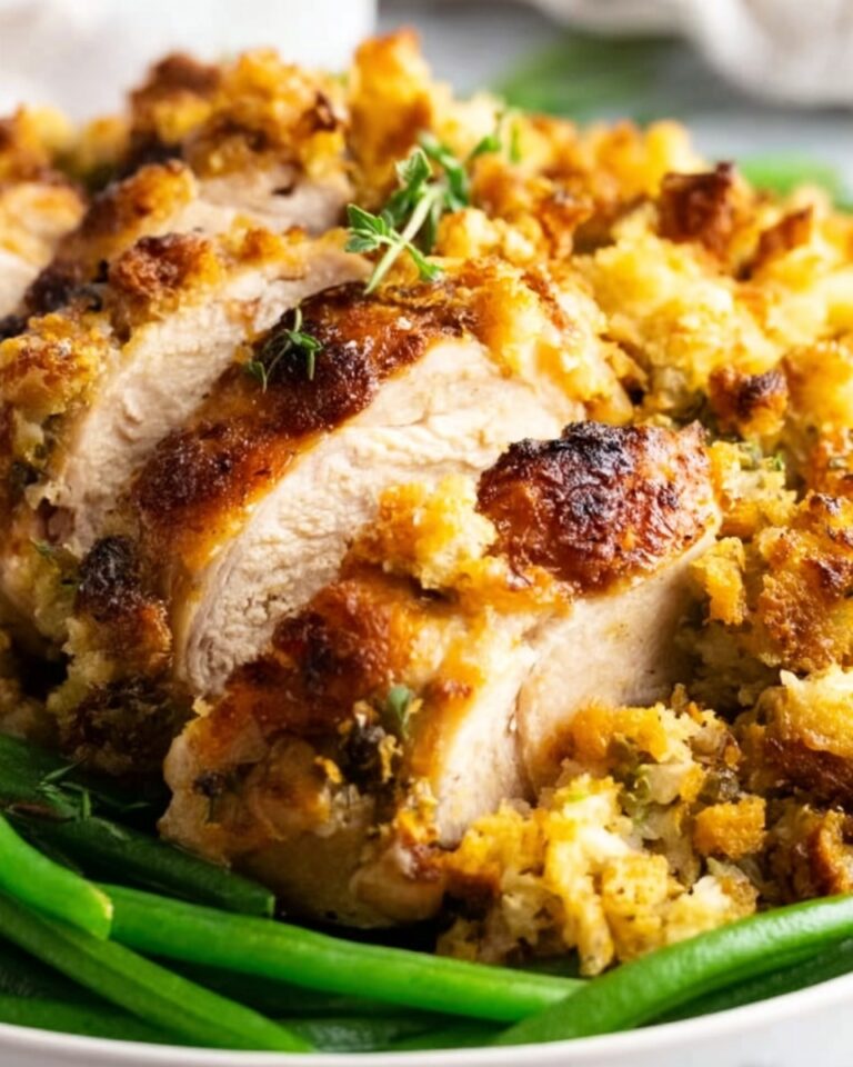 Crock Pot Chicken and Stuffing with Green Beans Recipe