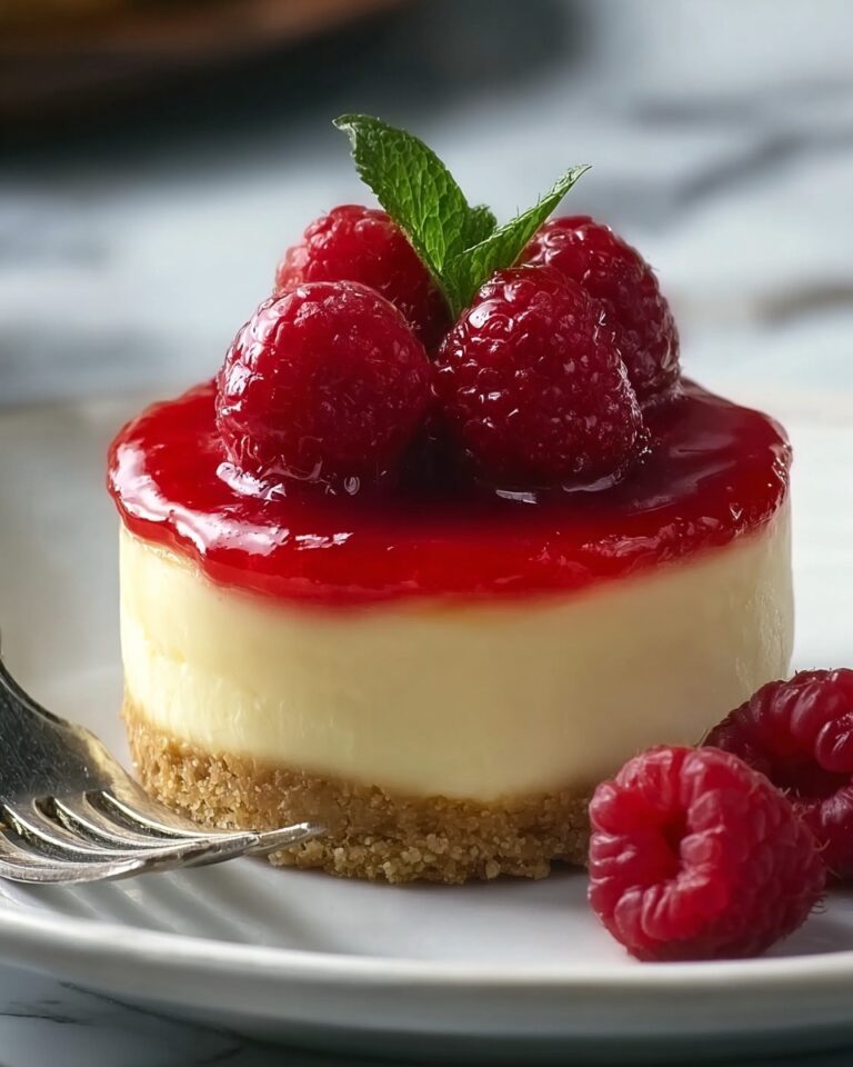 Mini Lemon Cheesecakes with Raspberry Sauce Recipe