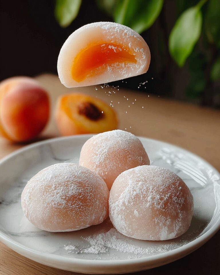 Whole Peach Mochi Recipe (Soft & Chewy) Recipe