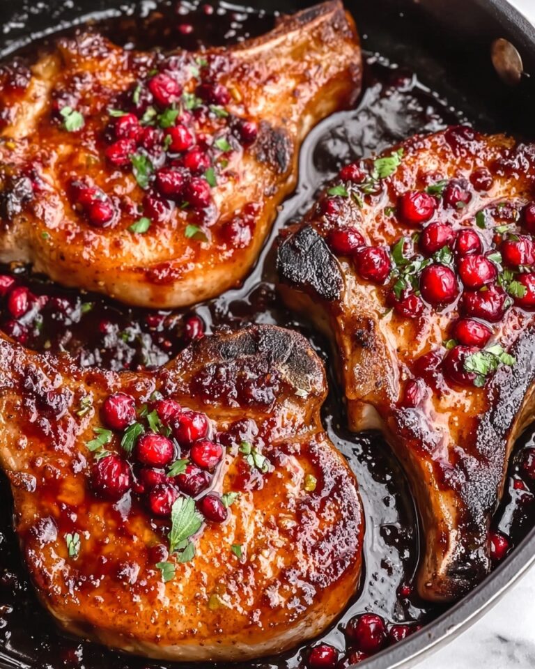 Raspberry Balsamic Glazed Pork Chops Recipe