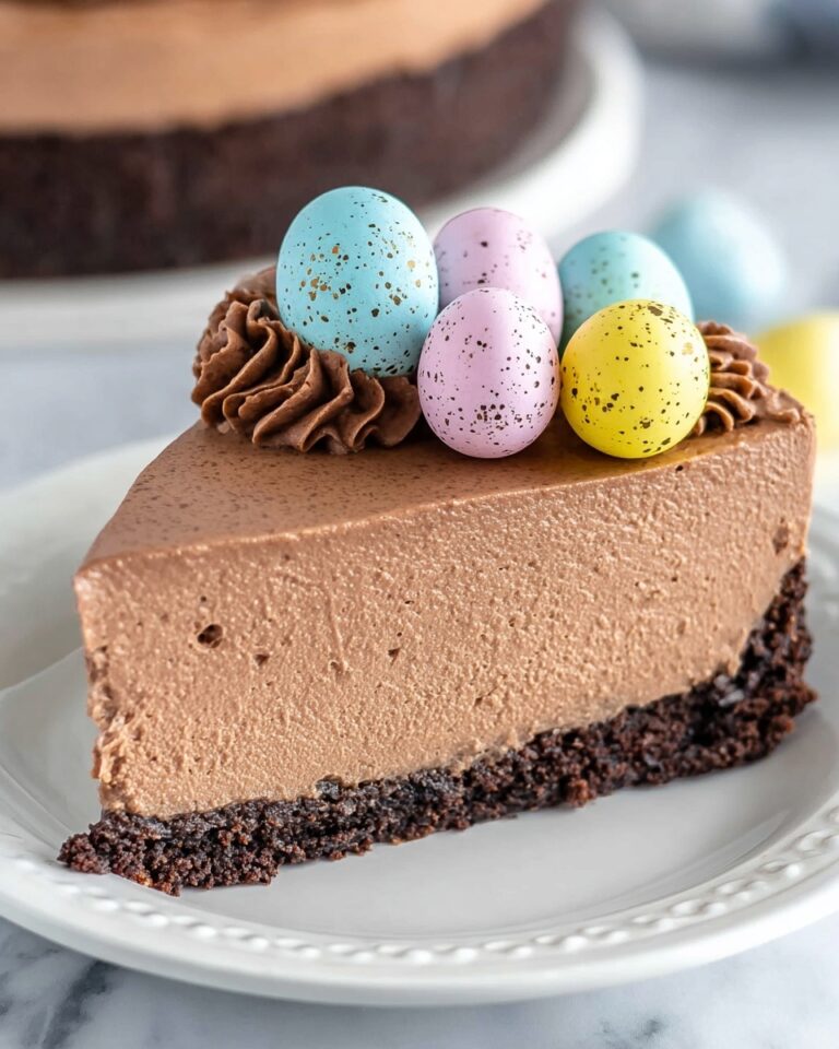 No-Bake Mini Egg Chocolate Cheesecake Recipe
