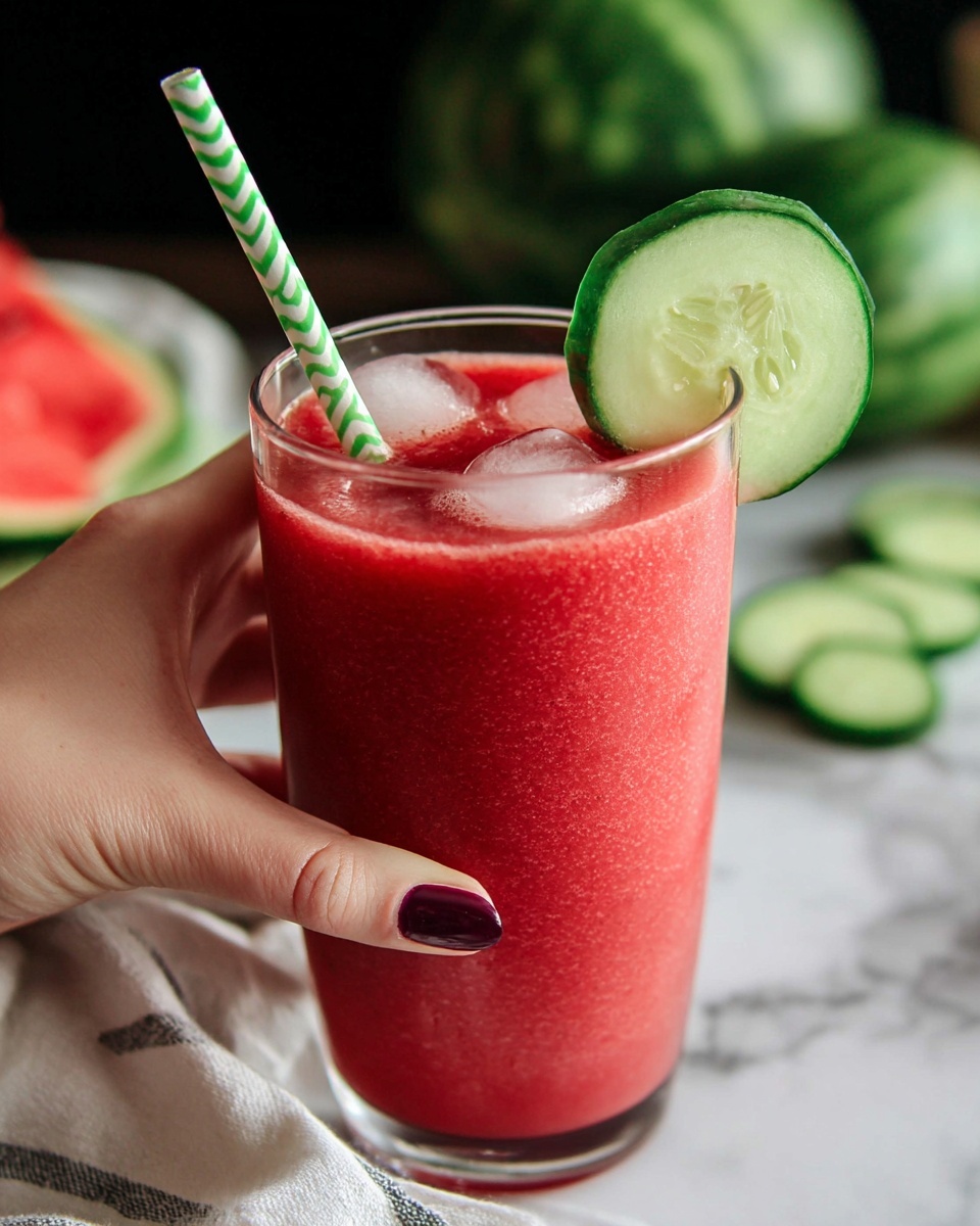 Watermelon Slushie Mocktail Recipe - Recipe Image