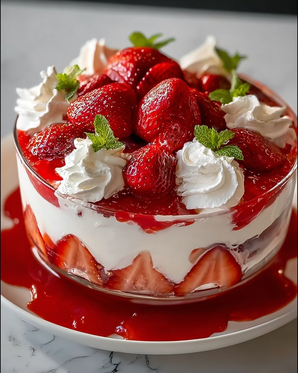 Southern Strawberry Punch Bowl Cake Recipe - Recipe Image