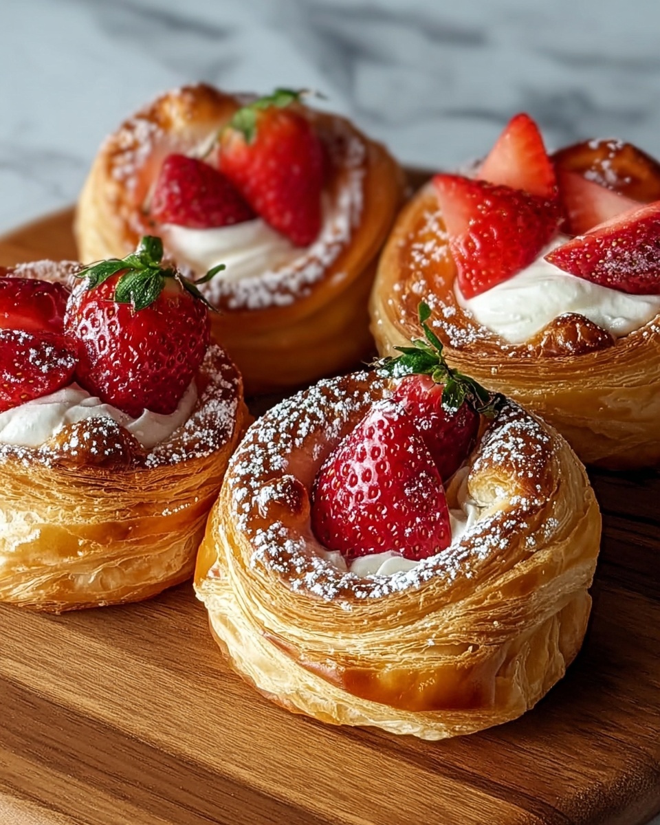 Easy Vegan Strawberry Danish Recipe - Recipe Image