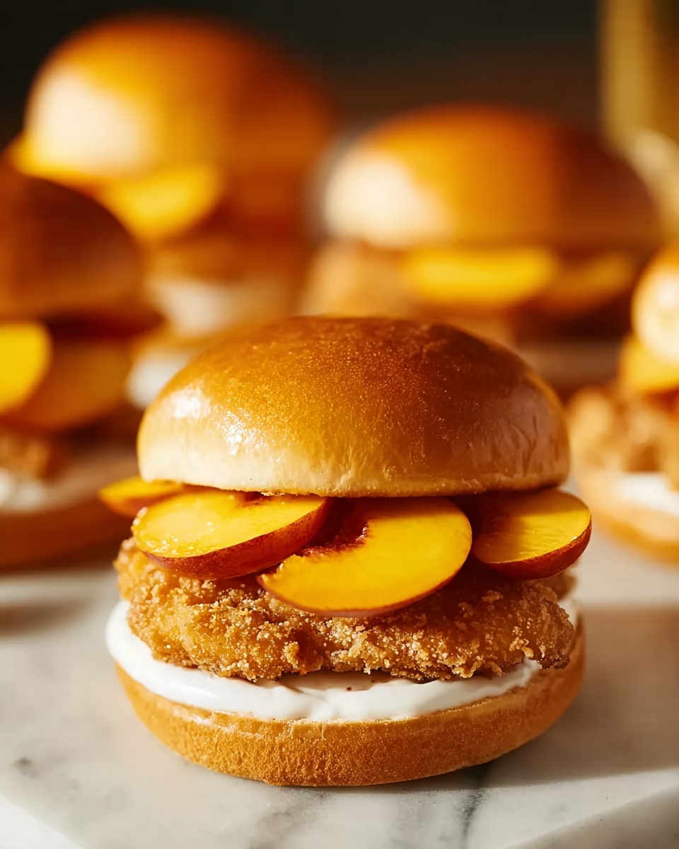 Peach Fried Chicken Sandwich with a Southern Twist Recipe - Recipe Image