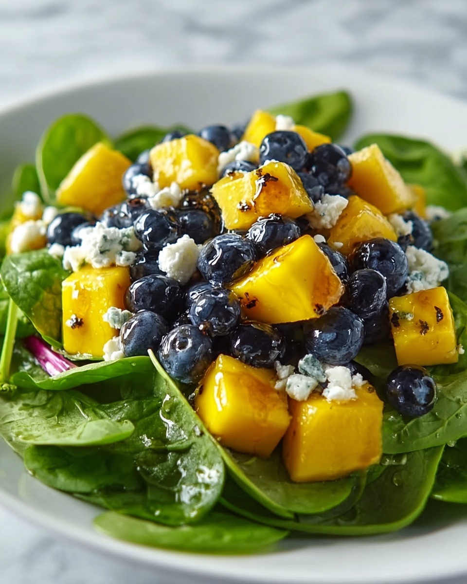 Mango, Blueberry, and Spinach Salad Recipe - Recipe Image