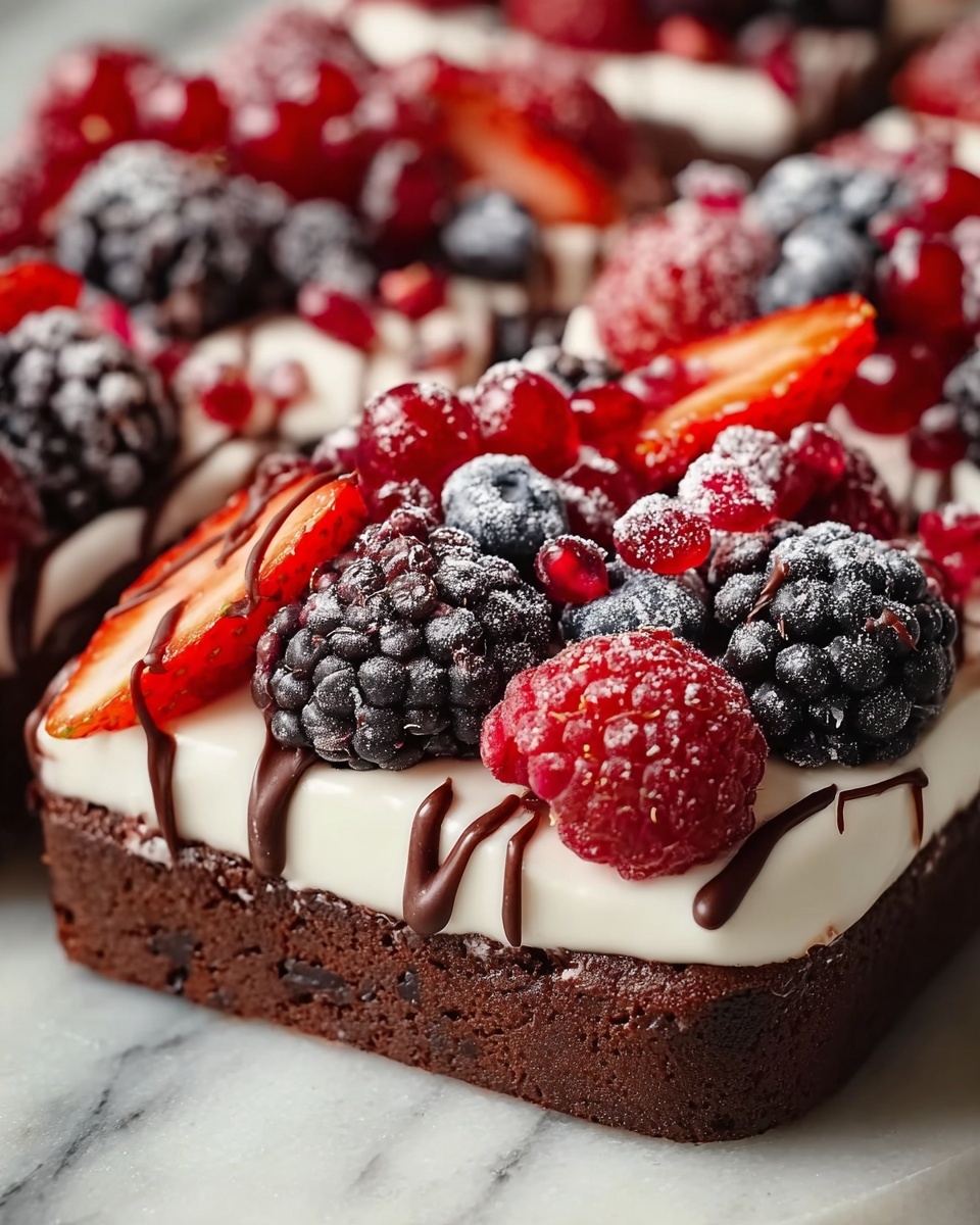 Berry Brownie Pizza Recipe - Recipe Image
