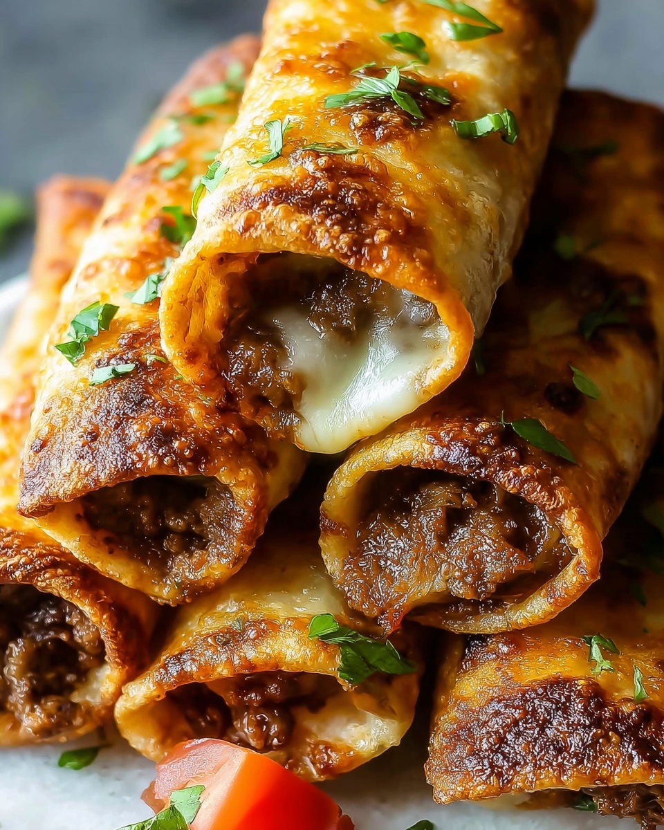 Crispy Jalapeño Popper Beef Taquitos Recipe - Recipe Image