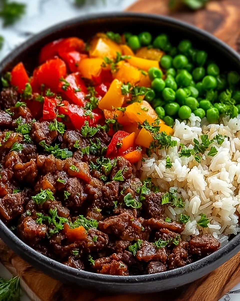 Beef and Pepper Rice Bowl Recipe - Recipe Image