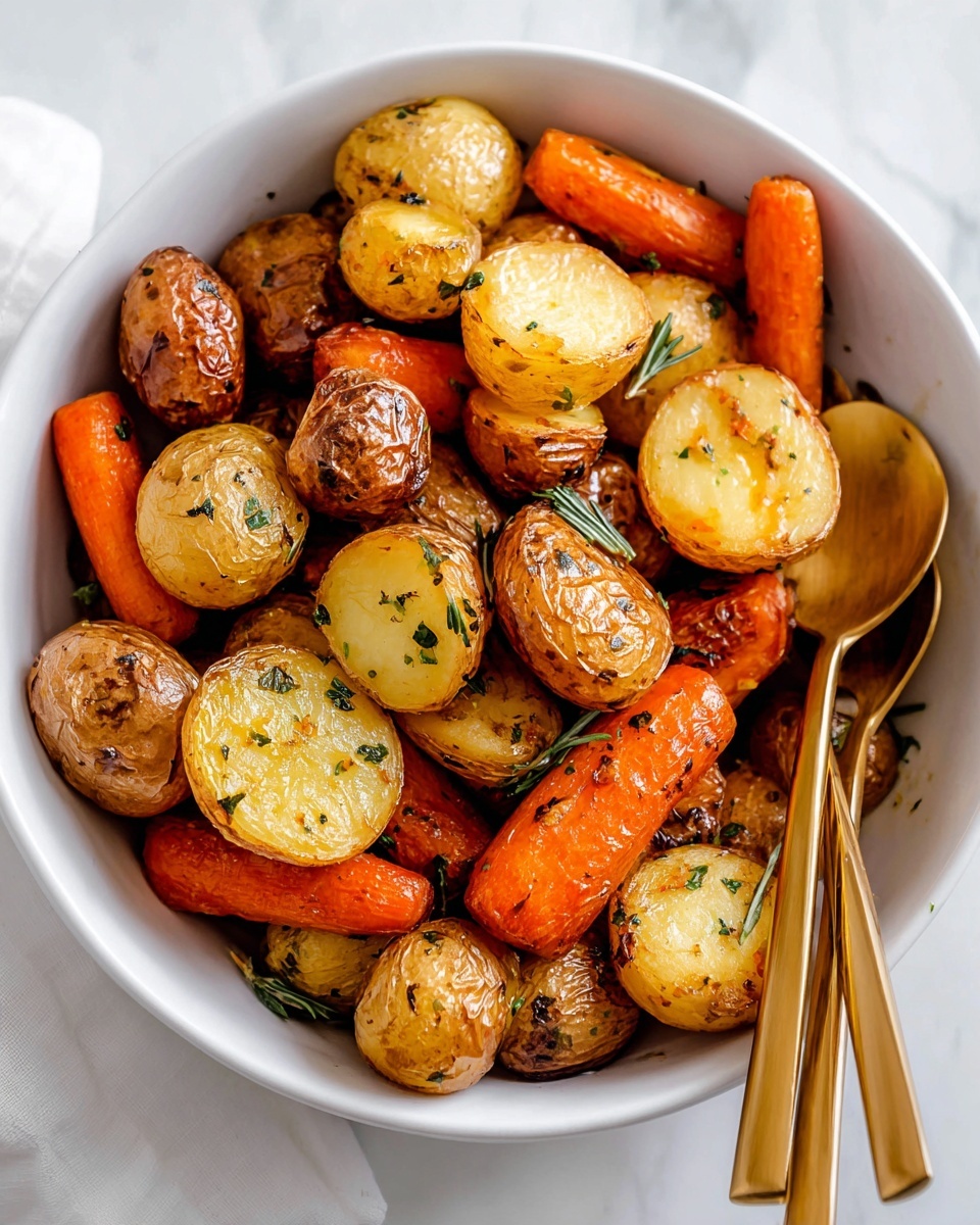 Perfect Roasted Potatoes and Carrots Recipe - Recipe Image
