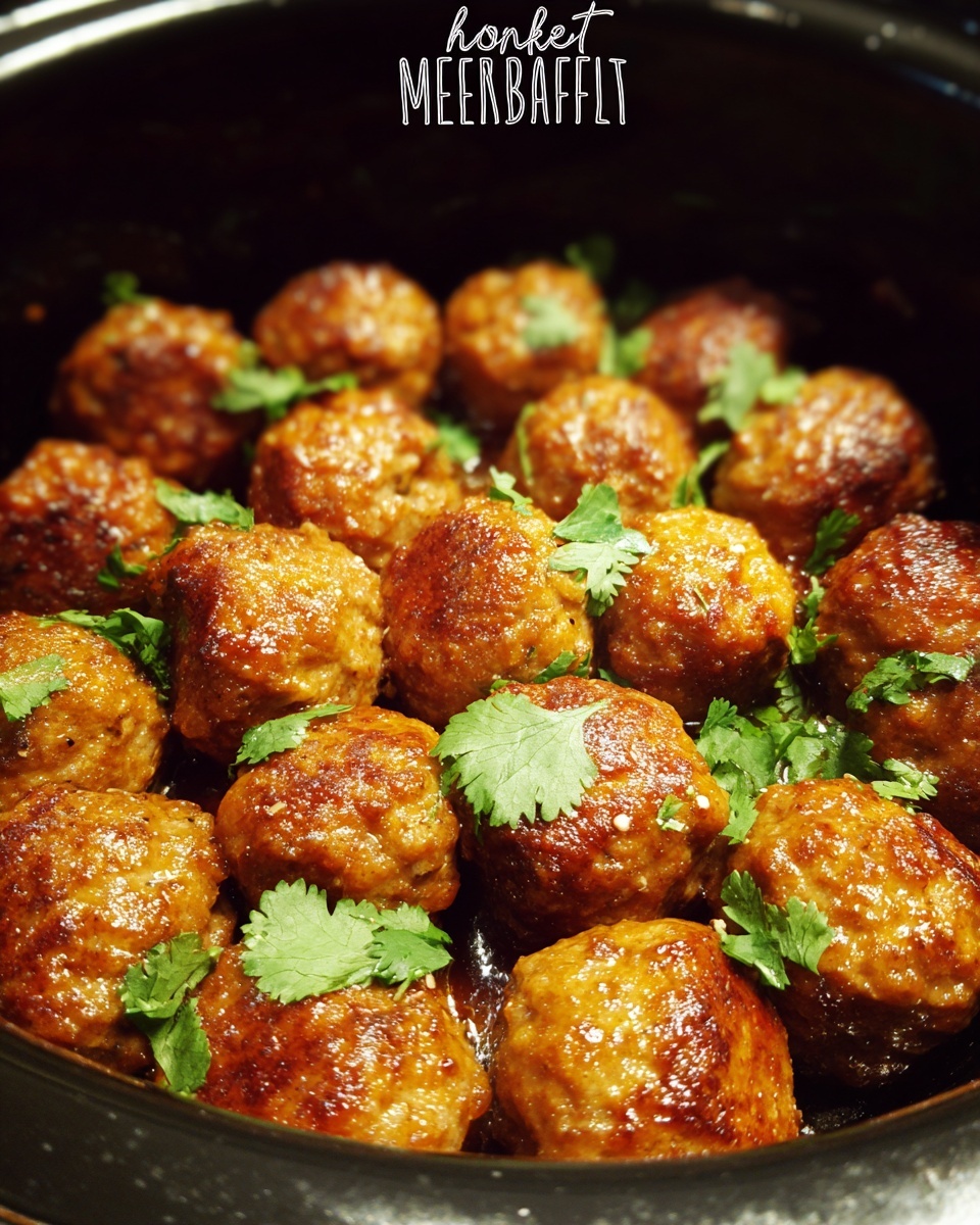 Honey Buffalo Crockpot Meatballs Recipe - Recipe Image