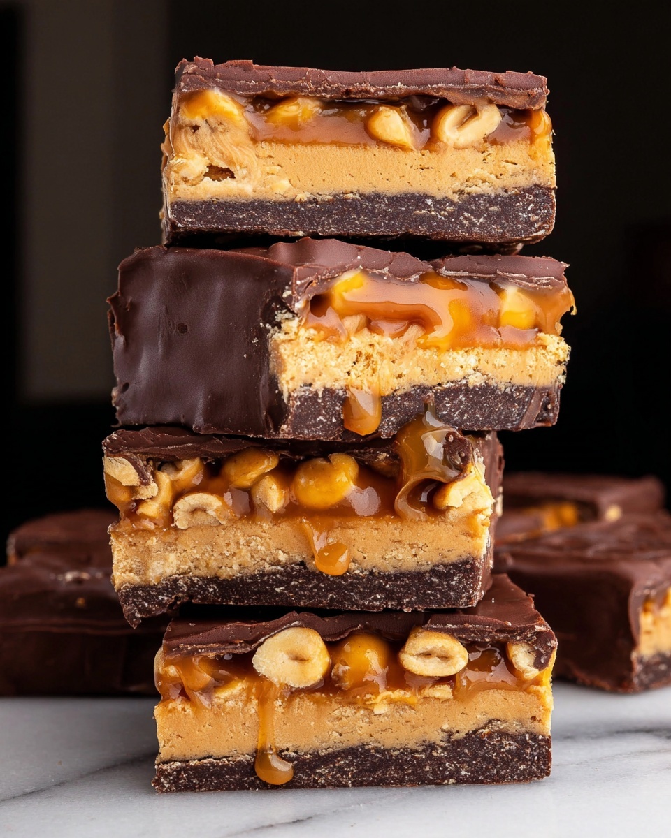 Homemade Snickers Bars Recipe - Recipe Image