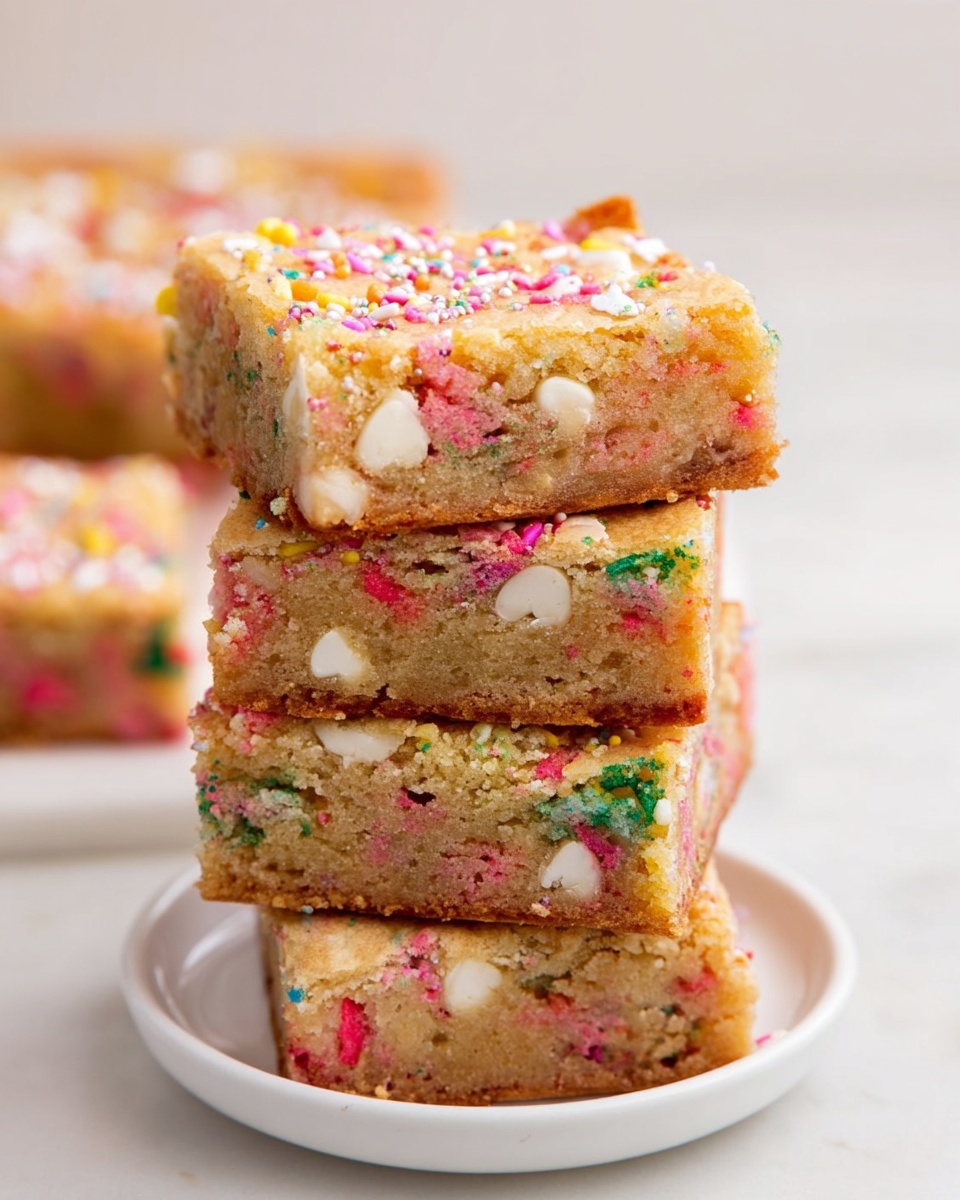 Birthday Cake Blondies Recipe - Recipe Image