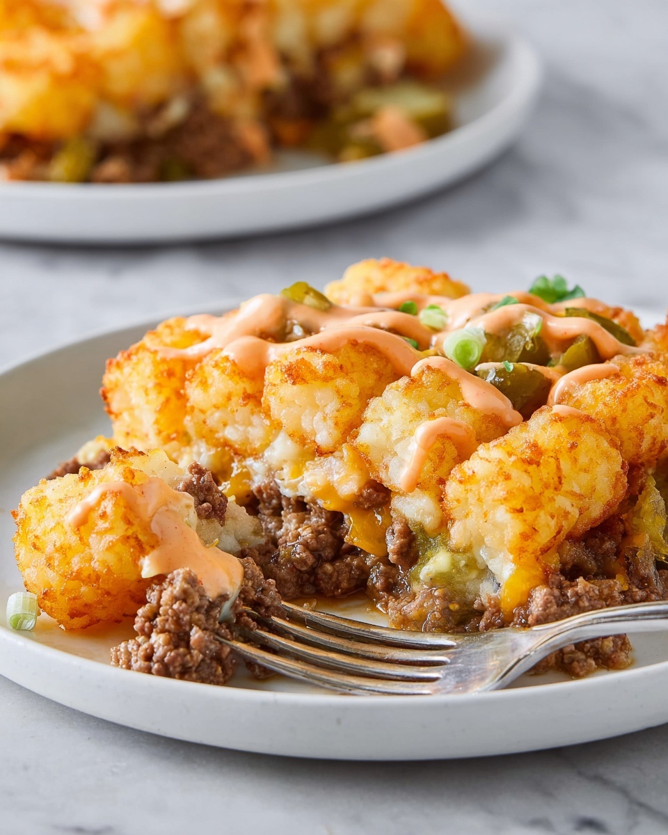 Big Mac Tater Tot Casserole Recipe - Recipe Image