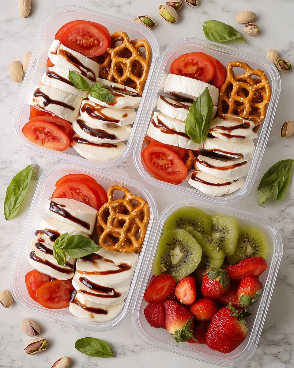 Caprese Lunchbox Idea with Fresh Fruits and Nuts Recipe - Recipe Image