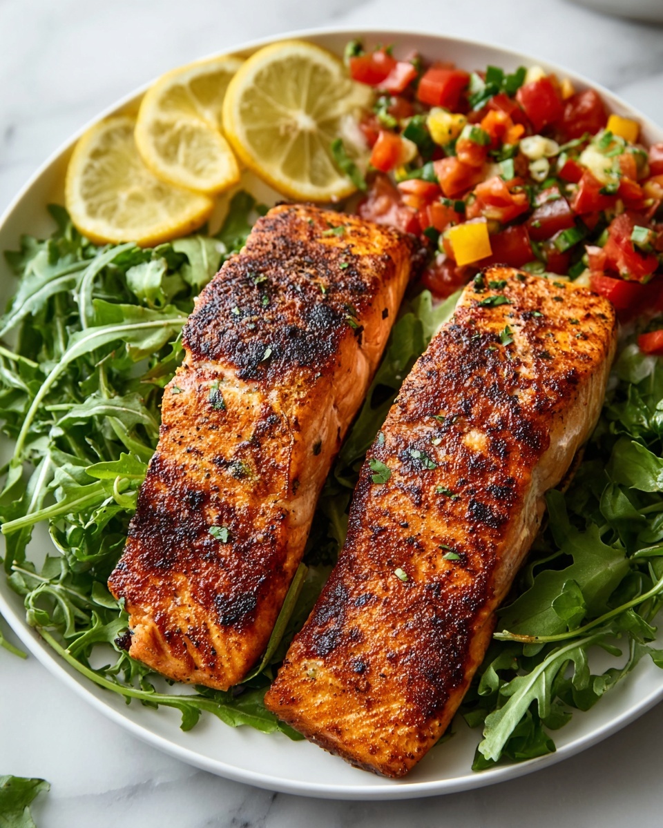 Easy Air Fryer Salmon with Flavor-Packed Leafy Greens Recipe - Recipe Image