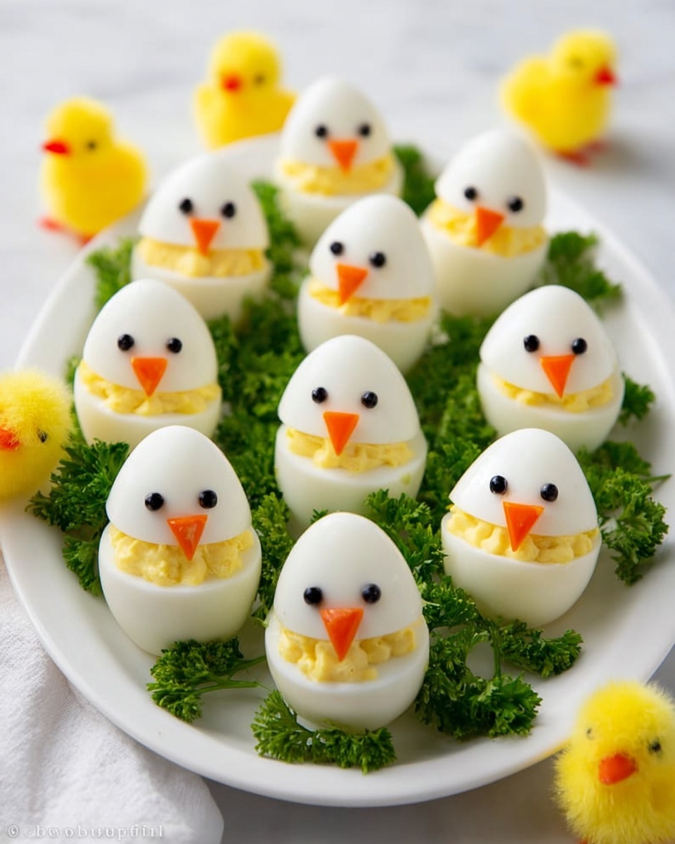 Easter Egg Recipe - Deviled Egg Chicks Recipe - Recipe Image
