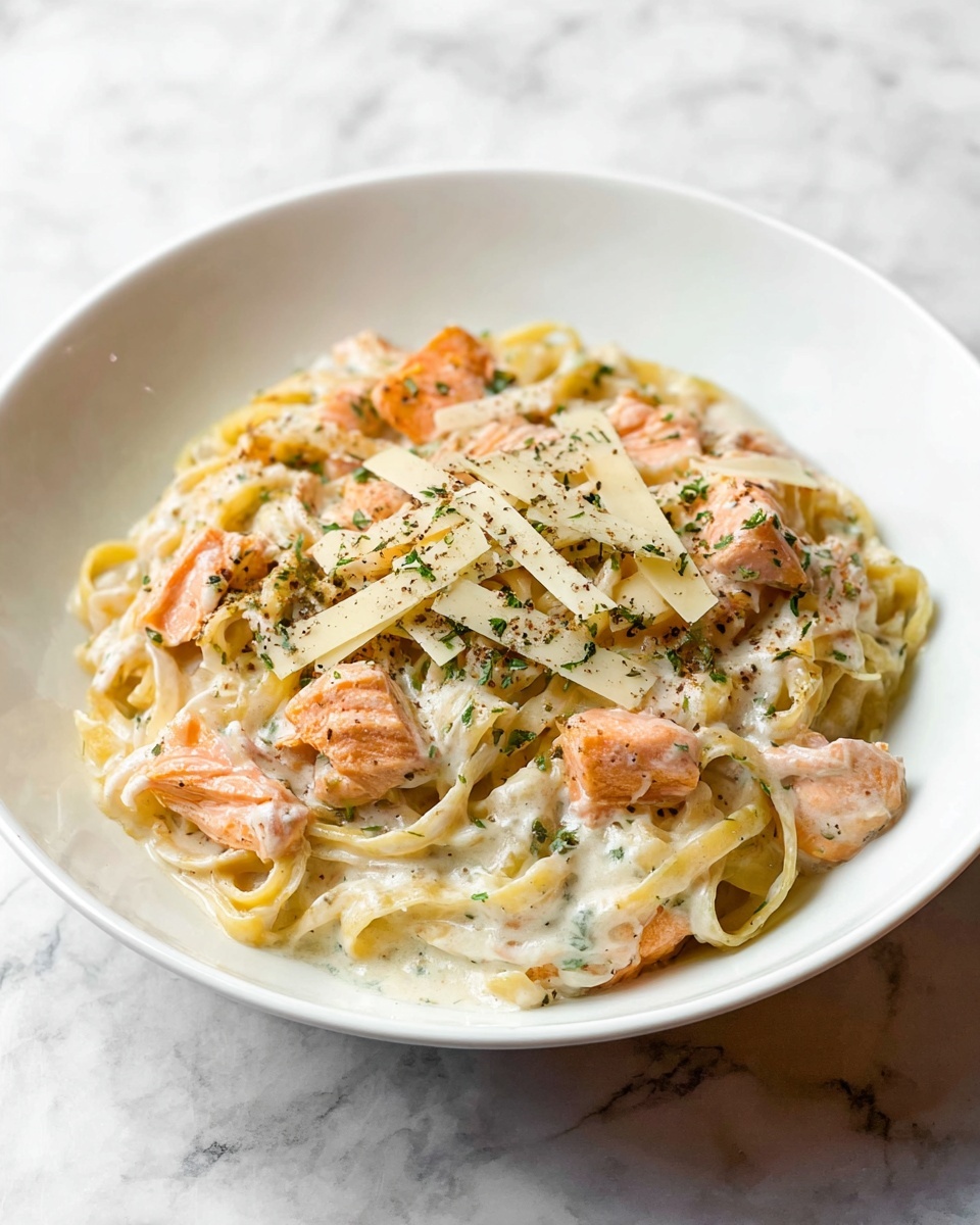 Lemon Dill Salmon Pasta Recipe - Recipe Image