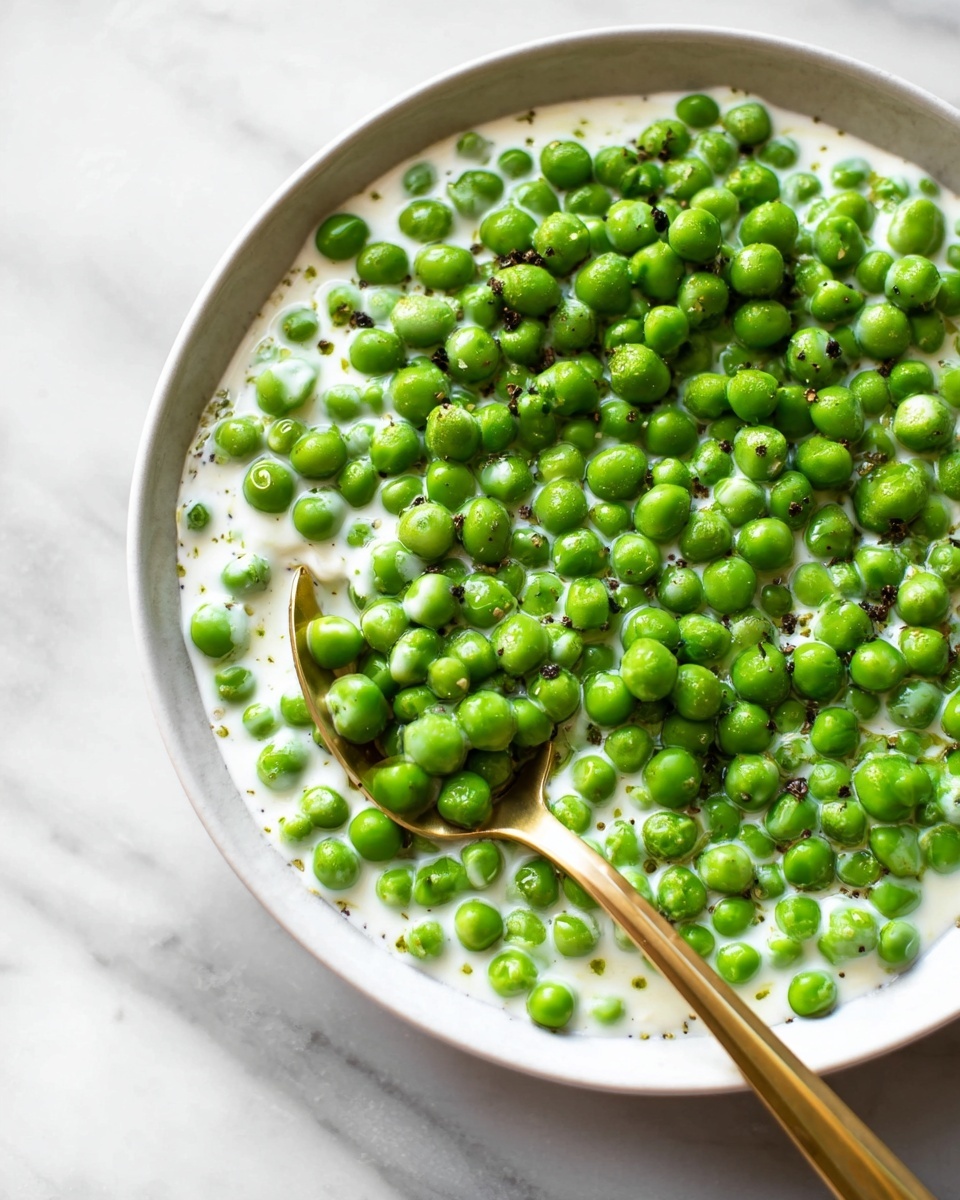 Creamy Garlic Butter Peas Recipe - Recipe Image