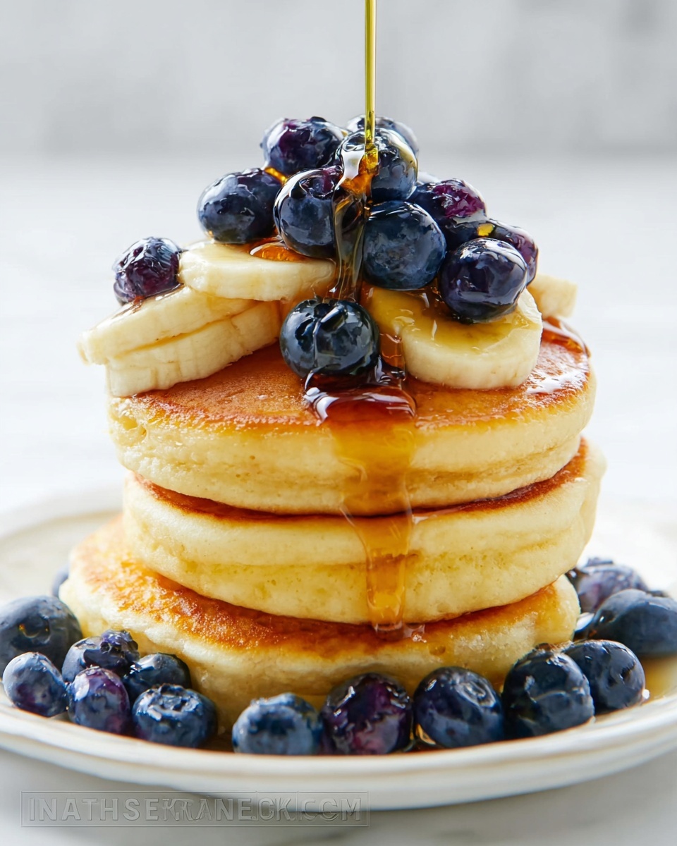 Sour Cream Blueberry Pancakes Recipe - Recipe Image